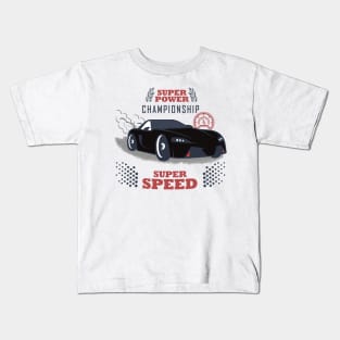 Racing Car Mat Black Kids T-Shirt